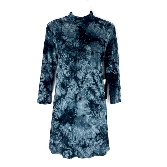 Olivia Sky Mock Neck Tie Dye Tunic Dress Top Small - Picture 1 of 9